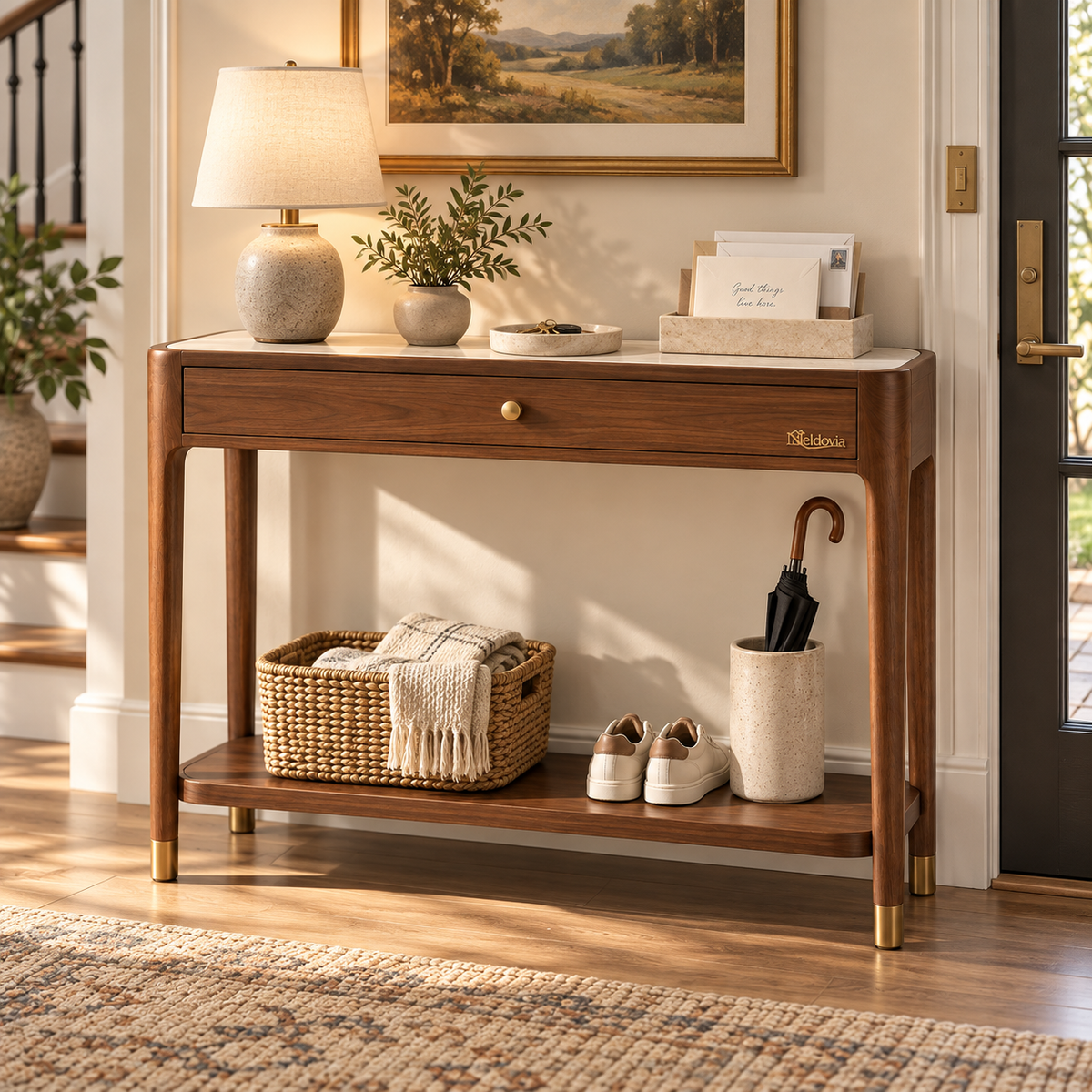 Neldovia WelcomeLine Entryway Console Table with Drawer