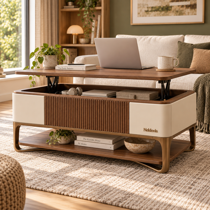 Neldovia LiftNest Lift-Top Coffee Table with Hidden Storage