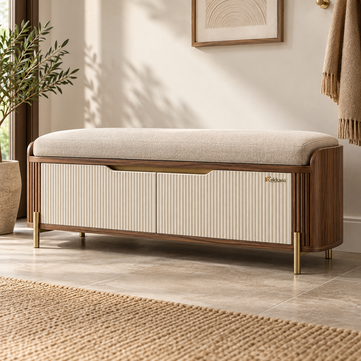 Neldovia SitStore Entryway Bench with Shoe Storage